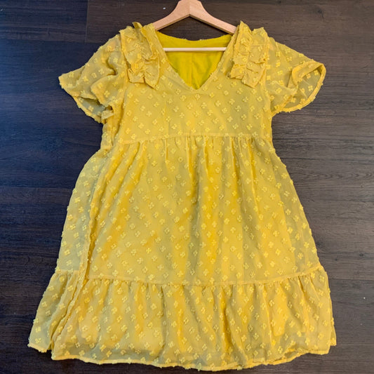 Mellow Yellow Swiss Dot Dress
