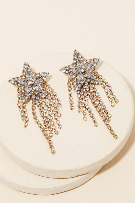Starry-Eyed Fringe Drop Earrings