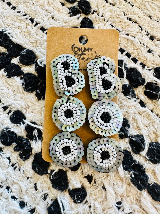 That's My Boo! Beaded Sequin Earrings