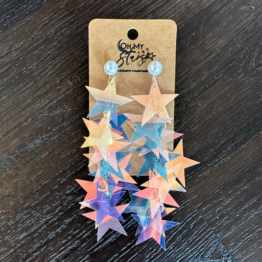 Reach for the Stars! Iridescent Drop Earrings