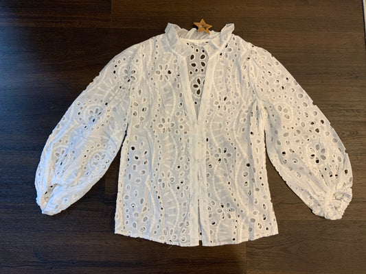 Only Have Eyes For You Eyelet Blouse